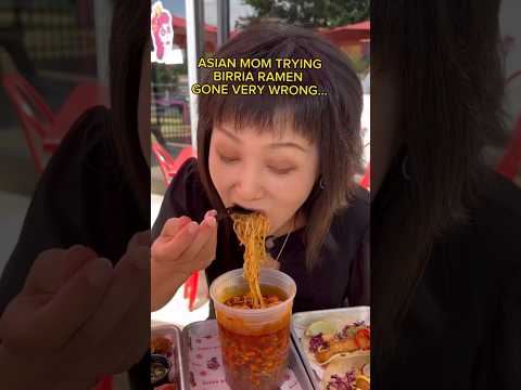 TRYING BIRRIA RAMEN NOODLES FOR THE FIRST TIME #mukbang #shorts #viral