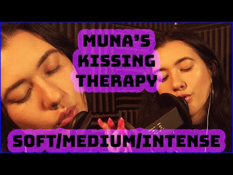 ASMR 🎶 Muna's Soft Passionate Kisses :: Tingling Soft/Medium/Intense Lip Kisses For Anxiety Release!