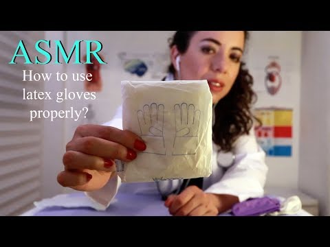 *** {ASMR how to use latex gloves properly} ***