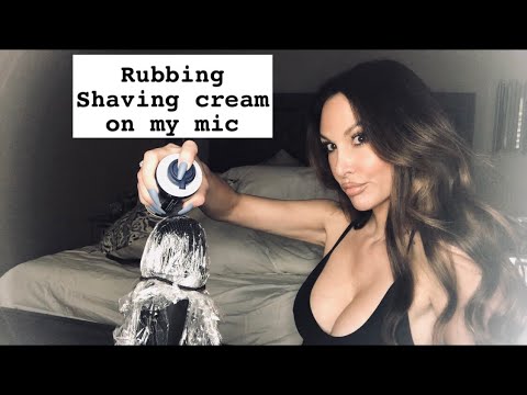 ASMR: RUBBING Shaving cream on my mic! Lots of wet and sticky sounds!