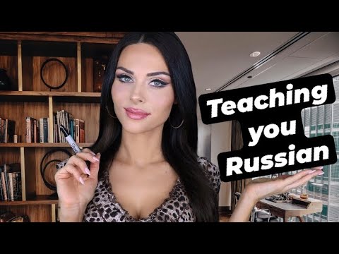 ASMR TEACHING YOU RUSSIAN - Marker writing, tracing, soft speaking