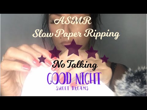 ASMR Slow Paper Ripping Tingles No Talking 🤐👉🏼📄