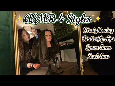 ASMR Doing Your Hair 4 Ways