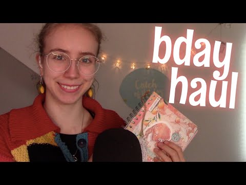 Showing you what I got for my BIRTHDAY - ASMR Haul 🎂🍋 (tapping, crinkles, ...)