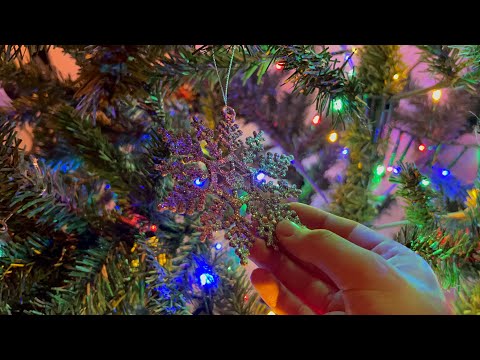 ASMR Christmas tree tour | whispered | hand movements | relaxing for sleep | lofi