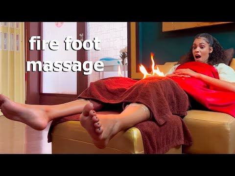 ASMR: CRAZY CHINESE Ginger FIRE Foot MASSAGE!