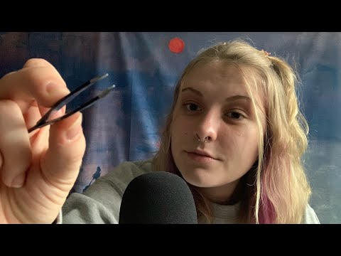 ASMR│plucking your eyebrows but for some reason i decided to be british?