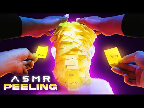 ASMR PEELING STICKY NOTES OFF YOUR FACE | Relaxing, Binaural, Peeling & Rustling