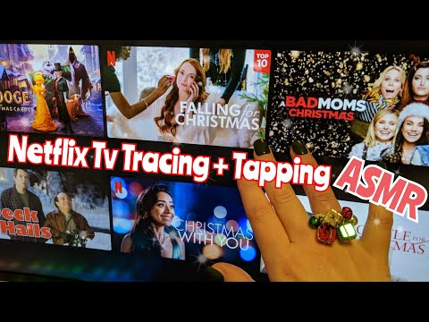 ASMR Netflix Tv Tracing and Tapping (FAST Screen Tracing and Tapping)