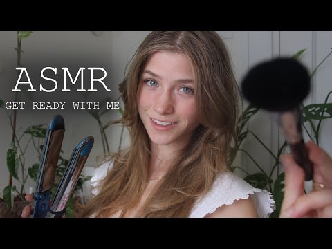 [ASMR] Get Ready With Me | Makeup & Hair Tutorial 🌿