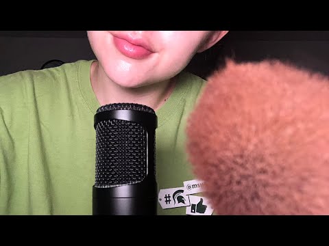 ASMR Unintelligible/Inaudible Whispering With Face Brushing