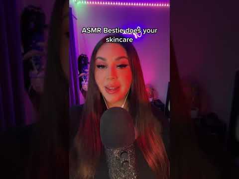 ASMR BESTIE DOES YOUR SKINCARE #shorts