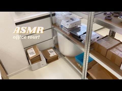 ASMR office tour! Behind the scenes 🎬 (tapping, whispering)