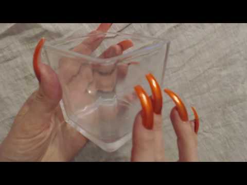 ASMR Request ~ Tapping Glass w/Long Nails & Inaudible Whisper
