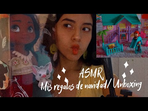 ASMR/ Unboxing/ Mis regalos de navidad/ Relajante/ Tapping/ ASMR en español/ Andrea ASMR 🦋
