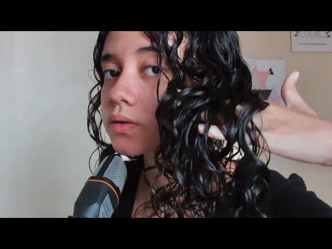 ASMR - Finalizando meu cabelo com vocês, DURMA  em 10MIN, acalmando seu coração(Carolina Ramos) 💤