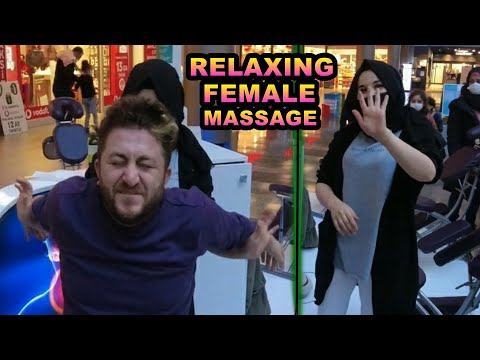 Miss zeynep massage & BACK CRACK  female chair back, elbow, gripes, neck, shoulder, sleep massage 🌙🌙