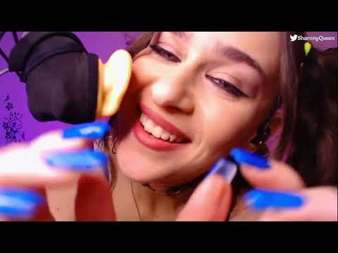 ASMR - Spit painting & Mouth Sounds & Visual hands/fingers