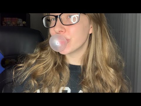 ASMR Gum Chewing & Bubble Blowing + Repeating 'Pop' Trigger Word | Custom Video