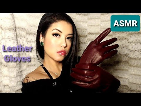 ASMR| Unlined Leather Gloves Blowing Kisses Shoutouts Tapping