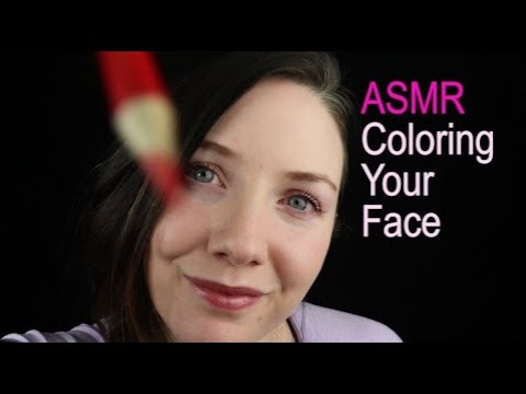 [ASMR] Coloring Your Face and Repeating Trigger Words