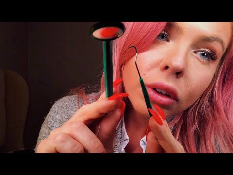 ASMR Dentist Roleplay ~ Cleaning Your Teeth at Coco Shine ~ Up Close Whispering, Teeth Tapping