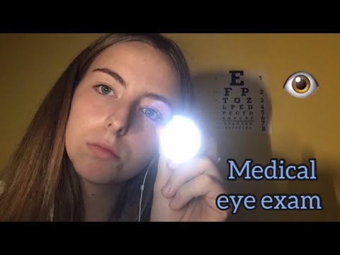 ASMR | Medical eye exam  Roleplay + Light triggers