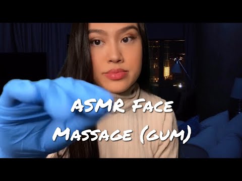 ASMR: Giving You A Face Massage | Mini Spa Treatment | Latex Gloves Sounds | Softer Gum Chewing |