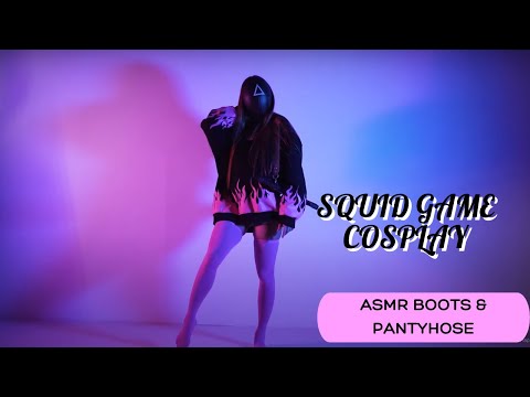 Opaque Pantyhose and Stockings ASMR. Squid Game Cosplay. Soft Spoken Scary Stories.