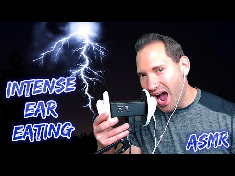 ASMR - Intense Ear Eating In A Thunderstorm