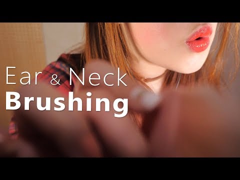 ASMR Ear & Neck Brushing 👂(BASS Boosted, Ear Blowing, Various, Face Brushing)