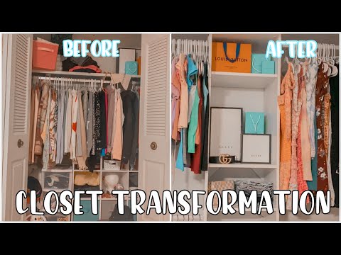 Extreme DOUBLE closet transformation! Painting, organizing, etc!