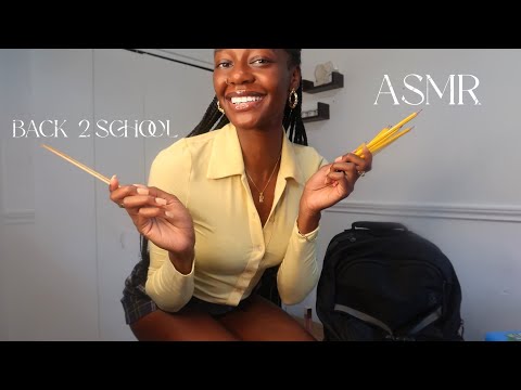 ASMR 📚BACK TO SCHOOL ✏️TINGLES AND TRIGGERS 👩🏾‍🏫