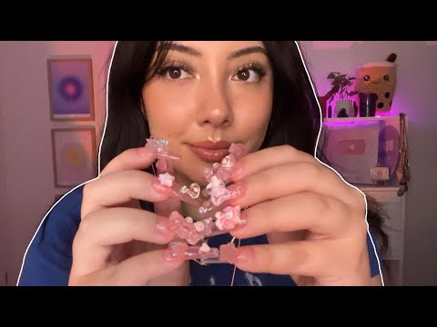 ASMR nail on nail tapping with your favourite press on nails 💅 looped for sleep 💤😴💭