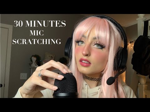 ASMR | 30 Minutes of Mic Scratching ( foam & floofy covers included )
