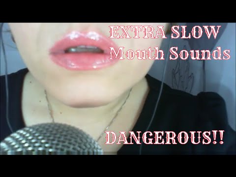 ASMR Extra SLOW Hypnotic Mouth Sounds CLOSE UP ear to ear