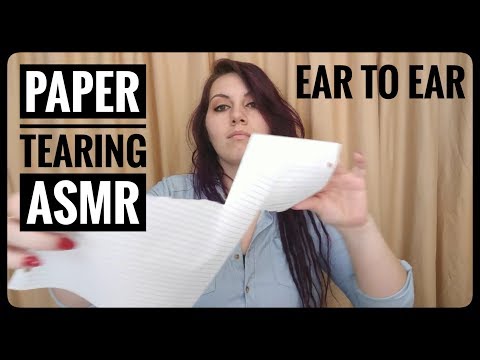 Binaural Paper Tearing and Crunching ASMR (No Talking)