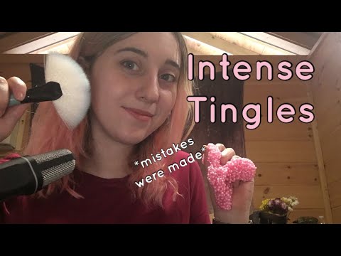 Intense Tingles ASMR ( No Talking// scissors, slime, mic brushing)