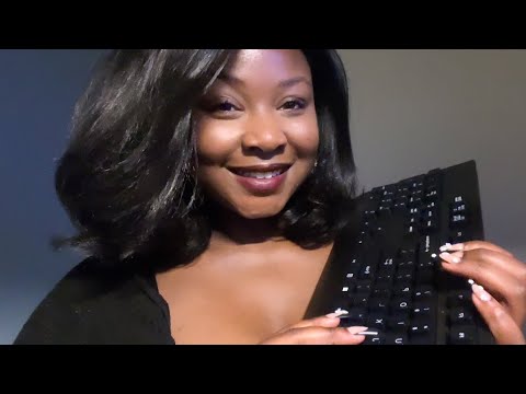 {ASMR} Tapping w/ Acrylic Nails | Keyboard, Zipper, ETC | Faded Whispers