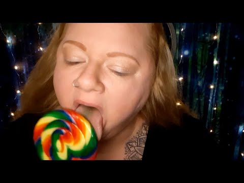 ASMR BIG round lollipop 🍭 🥳mouthsounds (whispers)