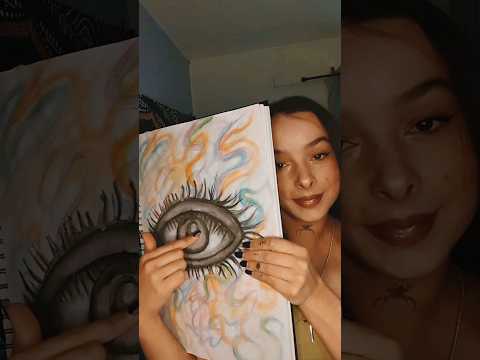 tapping and scratching on my painting 🎨 🖌️ #asmrvideo #asmrtist #artwork #art #painting #surrealism