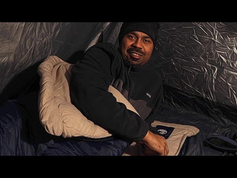 ASMR - Bring Your Sleeping Bag! Tent Camping In The RAIN