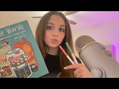 ASMR color and chitchat with me