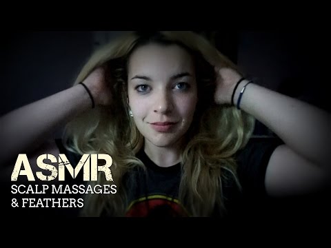 ASMR Scalp Massages and Feathers!- Ear Blowing, Close-up Whispers