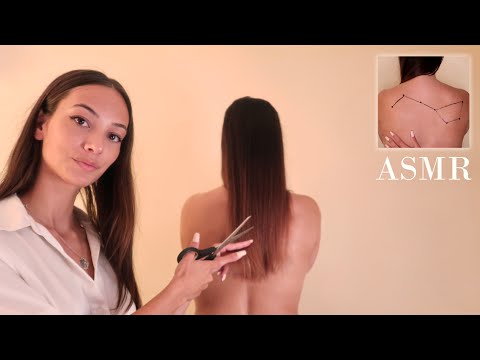 ASMR Real Person Back Exam, Haircut, Scalp Massage, Tracing, and more!