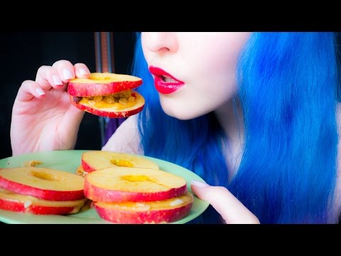ASMR: Crunchy Apple Towers - High-Protein Snack  ~ Relaxing Eating Sounds [No Talking | Vegan] 😻