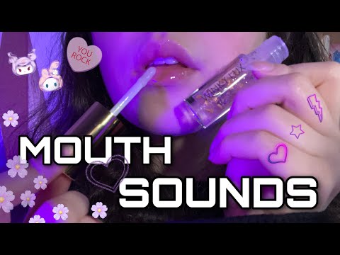 asmr! LipGloss Application + Mouthing Words ONLY ( NO TALKING, mouth sounds, close up )