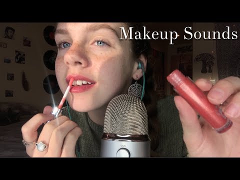 ASMR Makeup Sounds (Lipgloss, Mascara, Blush)