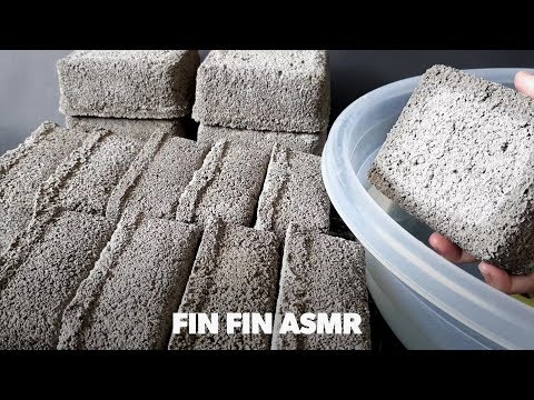 ASMR : Gritty Cement Blocks Crumble in Water #274