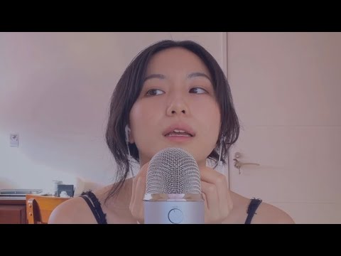 ASMR whispering voice + hand sounds